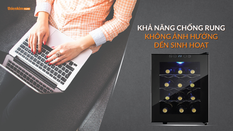 Khả năng chống rung không ảnh hưởng đến sinh hoạt Tủ rượu mini Hafele 539.15.060